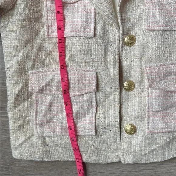 NEW By Anthropologie Tweed Patch Pocket Dickie Jacket Small - Picture 12 of 12
